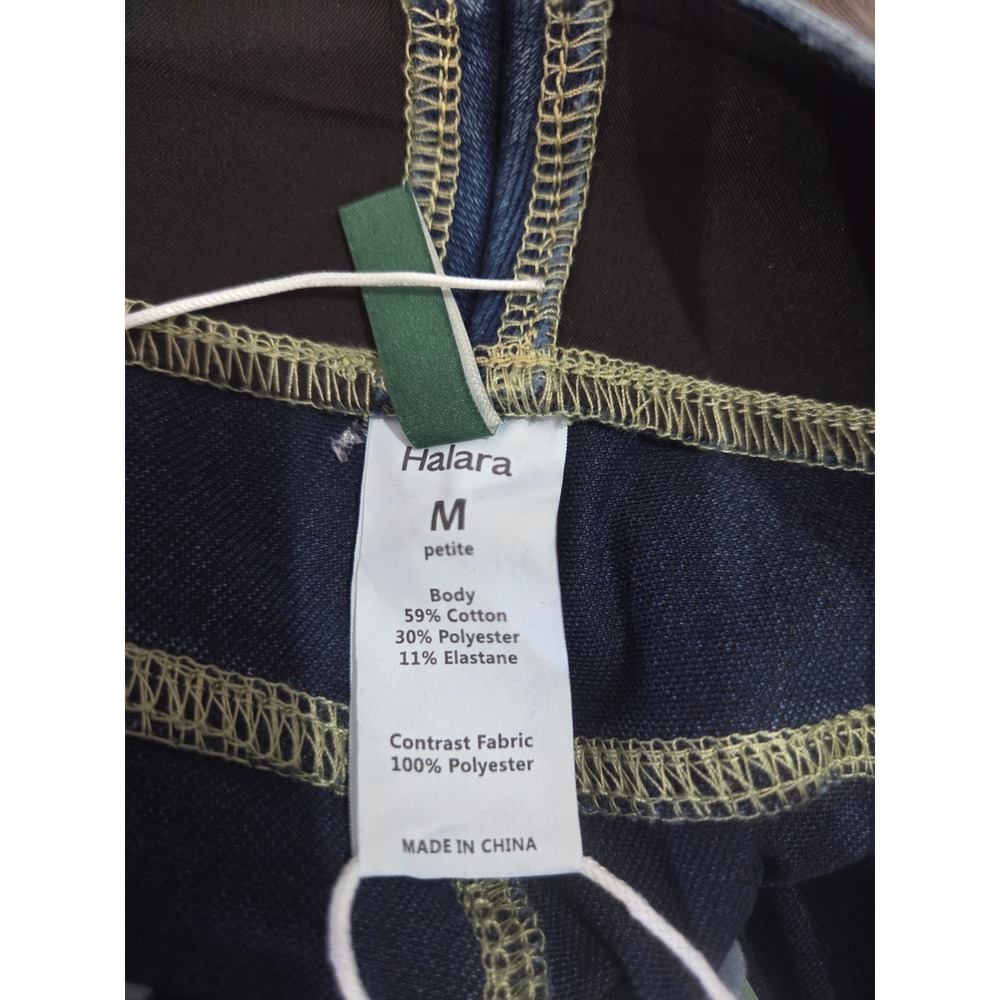 Halara Flex High Waisted Pocket Baggy Wide Leg Washed Casual Jeans Med. Petite - Picture 4 of 6